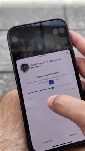 Adam Hattan on Instagram: "How to set WAIT TIME ALERTS at Epic Universe 😮📱💥 I just found out about a tool on the Universal Orlando Resort app that tells you when rides drop under a certain wait time. This is a game changer for your trip and available at all the Universal parks! #UniversalOrlandoResort #ThemeParkTips @universalorlando"