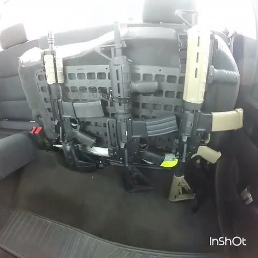 AR-15 Truck Mount Grey Man Tactical Rigid Molle Panels.