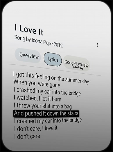 I Don't Care — Lyrics Video: I Love It (Icona Pop)