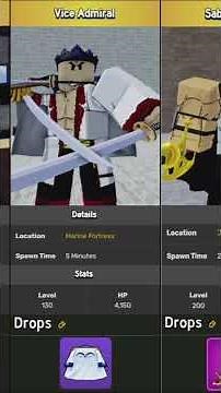 Every Sea 1 Boss in Blox Fruits (Locations, Level & HP) #shorts