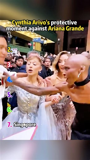No one could protect Ariana Grande's safety better than her.#arianagrande#cynthiaerivo#singapore