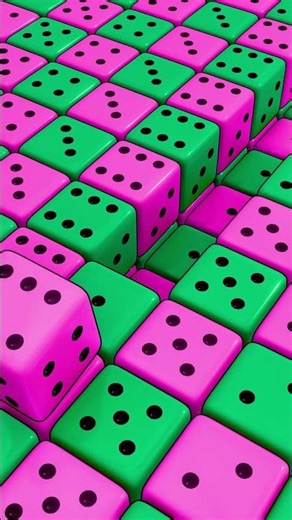 🎲 Rolling Dice Loop – Oddly Satisfying Animation 2 🟡🟣✨