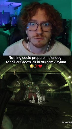 Nothing could prepare me enough for Killer Croc’s lair in Arkham Asylum😭🥀💔#skybfly #gaming #batmanarkham #batmanarkhamasylum #killercroc