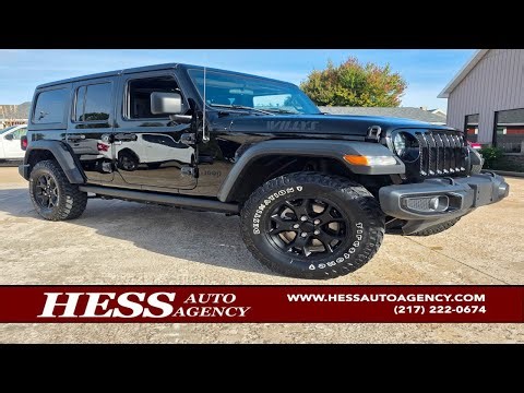 2022 Jeep Wrangler Unlimited Willys For Sale Hess Auto Agency