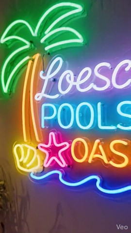 Custom Poolside Neon Sign, Tropical Palm Tree LED Light, Beach House Decor, Personalized Oasis Sign, Outdoor Patio Neon Wall Art - Etsy