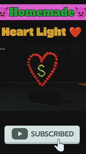 🔥 “DIY Heart LED Light 2025 | Romantic Heart Lamp at Home ❤️✨ #shorts”#shortsfeed #trending