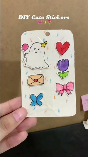 Make cute stickers at home 😍| DIY cute stickers