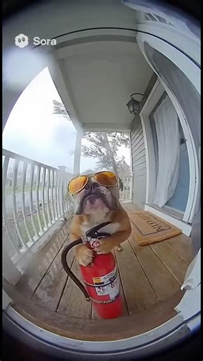 Bulldog Survives Exploding Fire Extinguisher 😭💨🔥 | Storm Porch Chaos