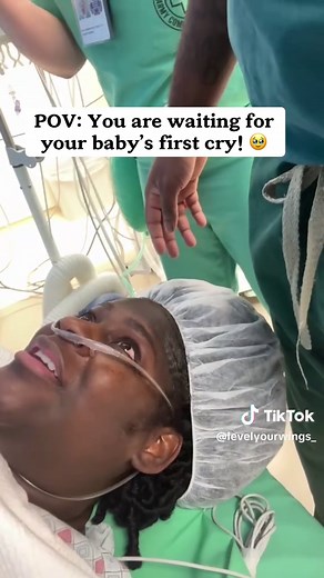 Hearing her little cry left me speechless! 🥹 #birthdaygirl #41weekspregnant #labor #fyp #pregnancyjourney #newborn #firstcry #csectiondelivery #foryoupage #csection #momtok #birthstory