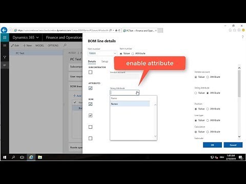 Dynamics 365 FO: Product Configuration Model Attributes