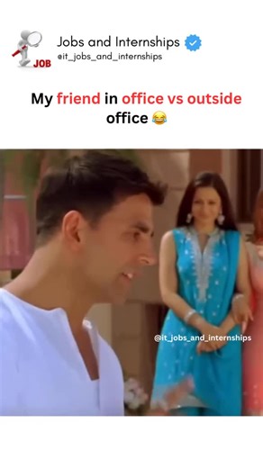 Jobs and Internships on Instagram: "My friend in office vs outside office 😂 #corporatereels #corporatememe #office #officememe #manager"