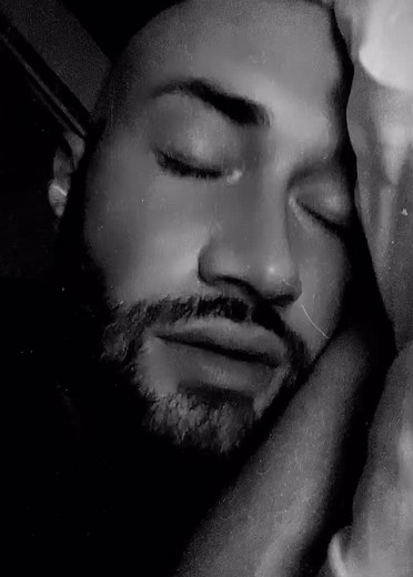 Close-Up Portrait: Resting Eyes in Monochrome