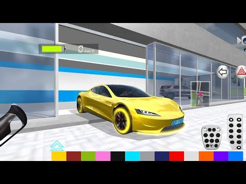 New GOLDEN tesla in showroom 😱! 3D Driving Class - gameplay