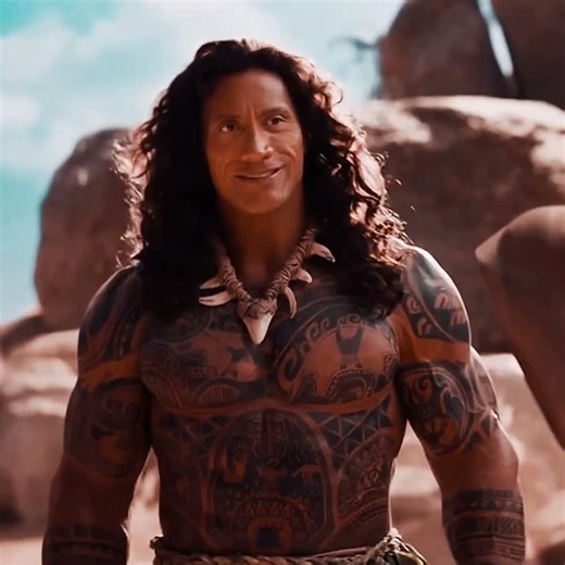 Dwayne Johnson was born to be Maui 🌊 #Moana #MauiEdit #TheRock #Disney #LiveAction