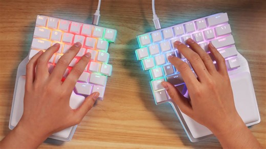 I used this insane split keyboard