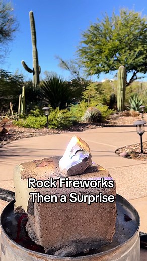 Giant Lens Creates Stunning Rock Fireworks