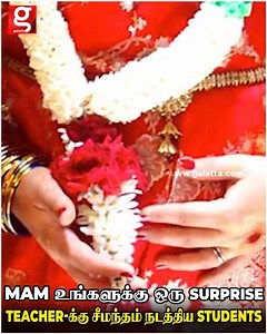 179K views · 6K reactions | Teacher-க்கு Class Room-ல் வளைகாப்பு நடத்திய College Students | Trending | Viral video | Breaking | Baby Shower Function #Viral #viralvideo #reels #trending #Breaking #Breakingnews #Chennai #surprise #babyshower #teacher #students | Galatta Media | Facebook