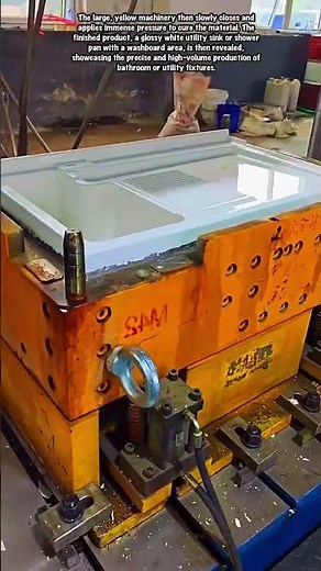 Compression Molding Process for Manufacturing a Fiberglass Sink or Shower Pan