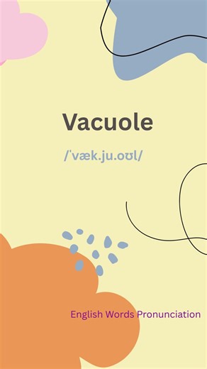 How to Pronounce Vacuole | Science & Cell Biology Tutorial