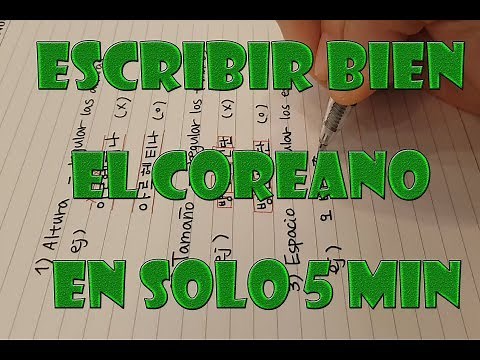 Aprende a escribir el coreano en solo 5 minutos