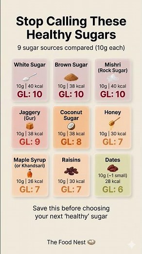 Stop Calling These Healthy Sugars | 9 Sugar Sources Compared (10g Each) #sugar #health #diabetes