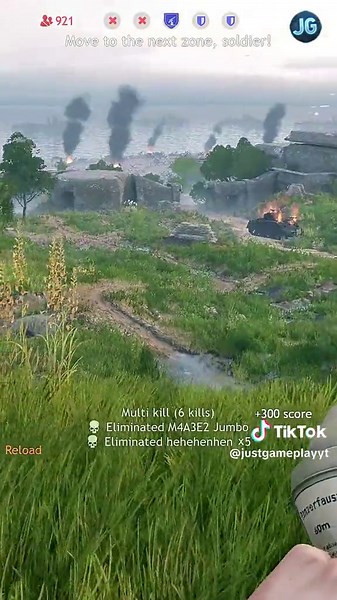 Panzerfaust vs Two Sherman Jumbo in Enlisted Game