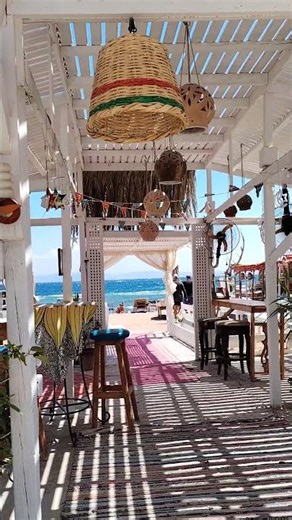Is This the Most Beautiful Beach Café You Can Visit?.. 🌊☕✨ #shorts