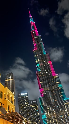 14K views · 10K reactions | ✨ Dubai nights just hit different  The Burj Khalifa lighting up the sky with stunning colors – pure magic in the heart of Downtown Dubai ️ #BurjKhalifa . . #BurjKhalifa #DubaiNights #MyDubai #VisitDubai #DubaiLife #DubaiVibes #UAE #DubaiSkyline #TravelDubai #DubaiAtNight #LuxuryDubai #DubaiLovers #BeautifulDestinations #TravelVibes #DubaiCity | Waqar travel | Facebook