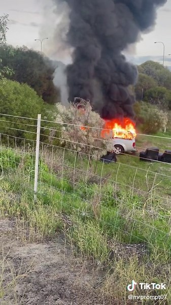 #car #carfire #caraccident #street #nissan