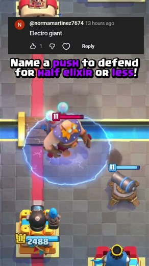 Electro Giant vs 3 Elixir💜 #clashroyale