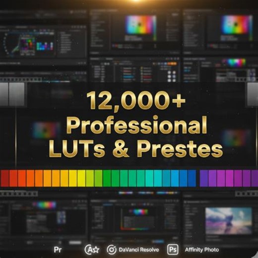 12,000  Professional Luts All in One– 7,000  Luts   5,000  Affinity | Photoshop, Premiere Pro, After Effects, Final Cut, Davinci Resolve - Etsy