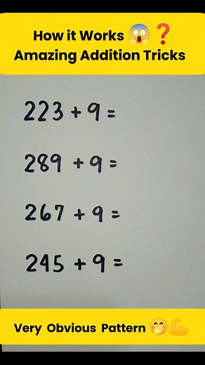 17K views · 317 reactions | The pattern is very obvious  #funnymathtrick #mathshortcut | Mathtuto | Facebook