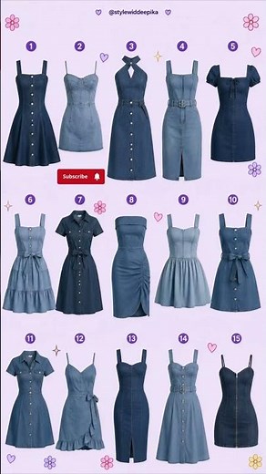 15 Cute Denim Dress Ideas for Women | Trendy Mini, Midi & Belted Jean Dress Inspiration ✨ #shorts