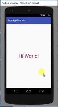 Basic hello world app with Android Studio.