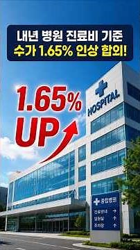 건강보험 수가 1.65% 인상 확정! 내 건보료는 얼마나 오를까?
