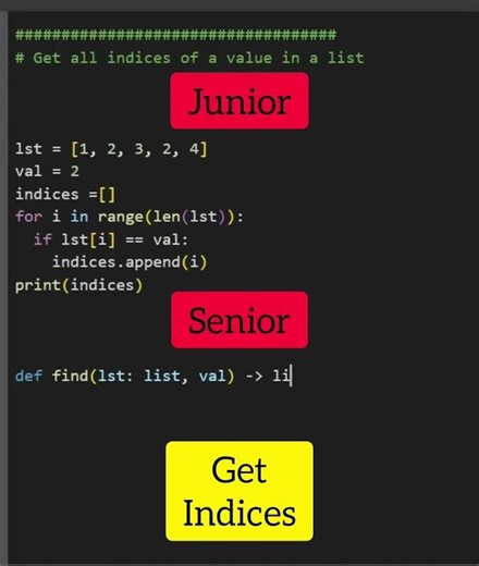 How to find indices in Python