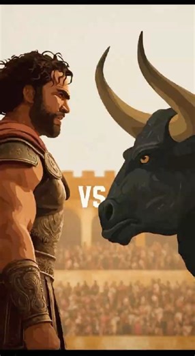HERCULES VS MINOTAUR 😱 😱 Who Wins? #greekmythology #mythologyshorts #mythology #hercules #minotaur