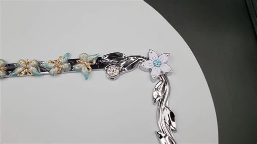 Aqua Butterfly Flower License Plate Frame: Swarovski Crystal Rhinestones - Etsy