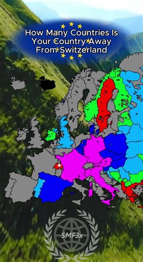 How Many Countries Is Your country away from switzerland #europe #map #mapping