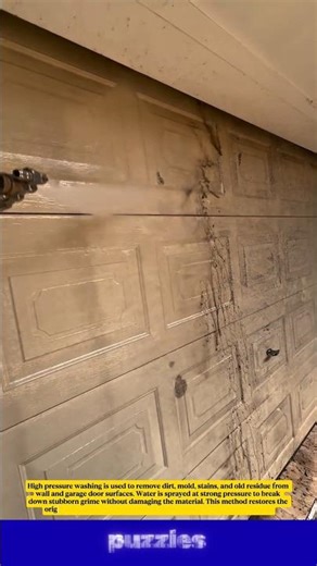 Satisfying Pressure Washing | Deep Cleaning Wall & Garage Door😱