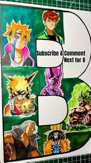 Ben10 Drawing ❤️✨Added in Letter “B”#animedrawing #anime #ben10 #shorts #art #myart #mydrawing