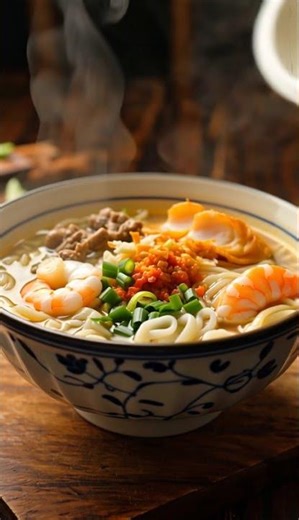 Vietnamese Hu Tieu with Shrimp & Squid | Full Topping Bowl #vietnamesefood #streetfood