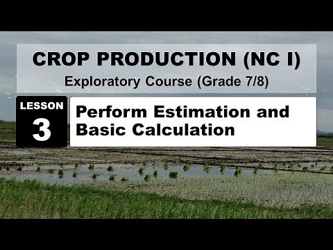TLE 7/8 CROP PRODUCTION LESSON 3-PERFORM ESTIMATION MELC-BASED