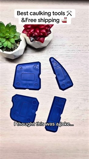 4Pcs Silicone Caulking Tool Set,Grout Scraper Tool,Blue,Bathroom Tile Grout Tool,Kitchen Sealant Remover,DIY Home Renovation Tool Set,Caulk Remover & Finisher,Multi-Angle Grout Tool,Reusable Caulk Finisher,GroutTool#fyp #homediy #shoppinghaul #freeshipping #caulking