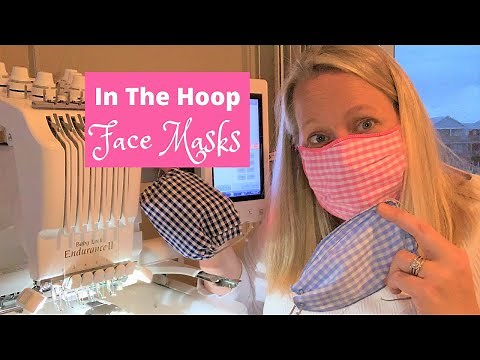 How to make a face mask with your embroidery machine - 3 FREE in the hoop designs - Stitch with me!