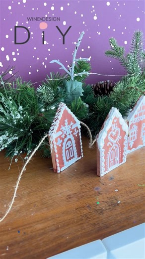 1.9K views | Get into the spirit of the holidays early with our NEW gingerbread village series! These gingerbread houses won't spoil, & they won't attract ants! Experience the fun & memory making of gingerbread houses....without the sprinkles everywhere (& inevitable house collapse...or is that just us?) Look for "Wooden Gingerbread Village" & "Gingerbread Garland" workshops at your local Wine & Design this November only! | "Wine & Design" | Facebook