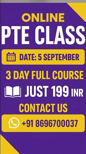 pte full course just in 3 days
