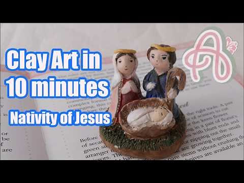 NATIVITY SCENE Clay Art Tutorial using 3 materials