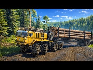 Carrying Double Long Logs SNOWRUNNER Ontario Canada Map