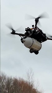 #fpv Наша нова оптоволоконна котушка - спеціально пристосована до польотів у зимовий сезон #drone